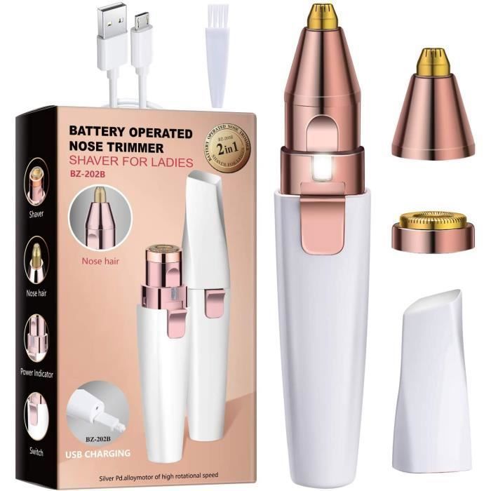 Epilateur Sourcil Rasoir Électrique Femme 2 en 1 Rechargeable Rasoir Visage Epilateur Visage pour Le Corps des A2 ENEAOCT