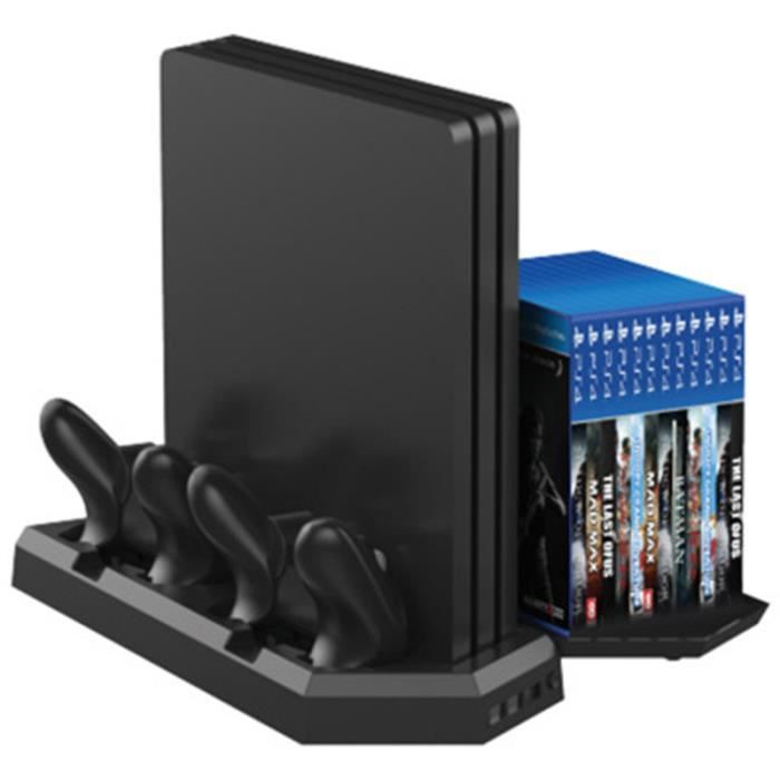 Ps4 Support Support vertical pour Playstation 4 avec ventilateur et double chargeur ...