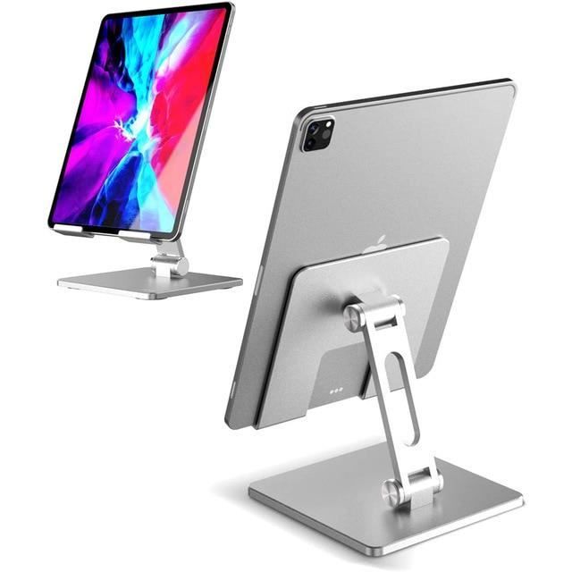 Support Pour Tablette Réglable - Trépied Hauteur 27-65 Pouces - Compatible IPad, IPhone, Smartphones 4.5-13"