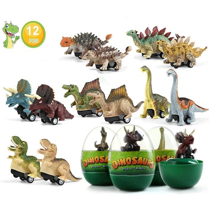 STAY GENT Camion Dinosaure Voiture Jouets pour Enfant de 1 2 3 4 Ans Garçons 9-en-1 avec Pull