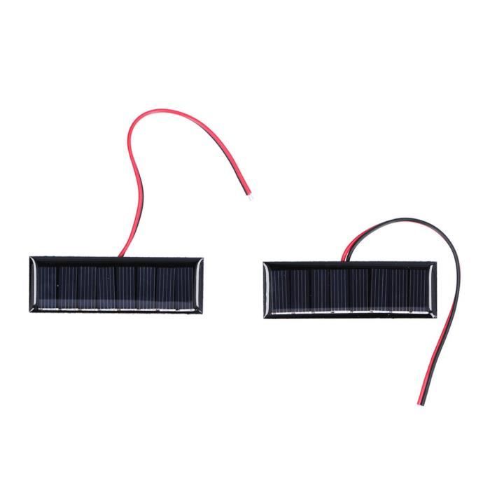 Module Panneau Solaire Micro 0.3W 5V - 2 Pièces Polysilicium Pour DIY Éclairage Jardin/Jouets