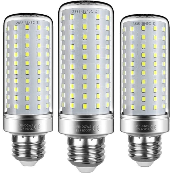 Ampoule LED E27 Lampe Led 20W équivalent 200W 1980 Lumen 6000K Ampoule Blanc Froid Eclairage Led maïs Cob 360° Larges Faisceaux by HUIERLAI Lot de 2 