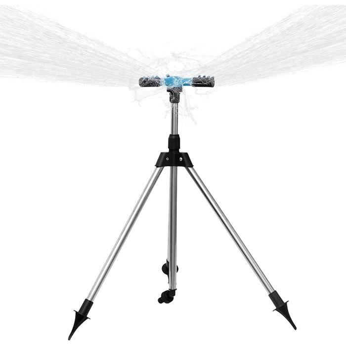 Triumpeek Arroseur à Impact Sur Base Trépied Avec Piquets, Irrigation à