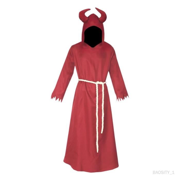 Costume Faucheuse Halloween Adulte - Cape Avec Capuche + Autocollants Tatouage - Effrayant, Respirant, Pour Fête, Cosplay, Carnaval