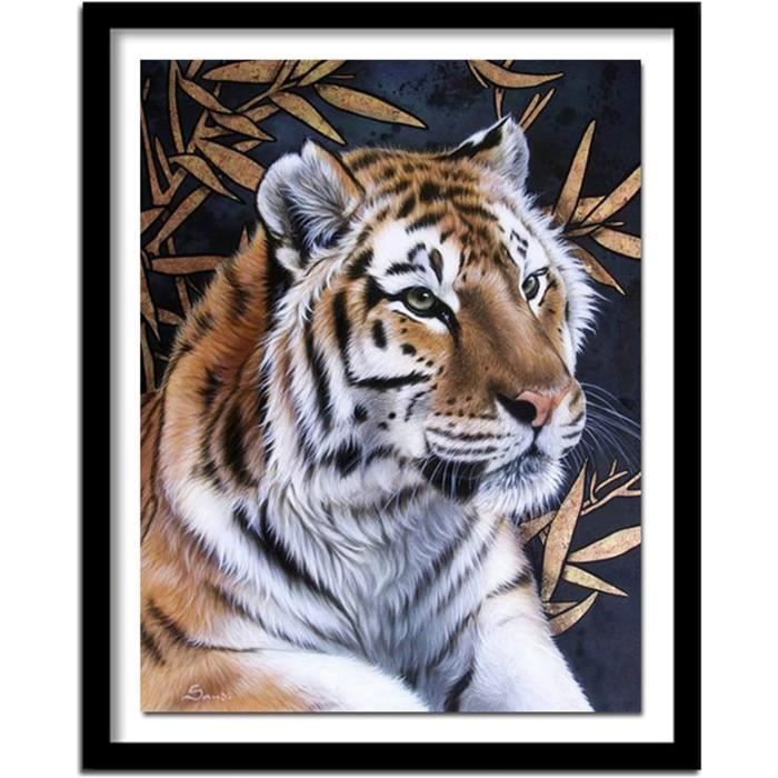 MAXBYE Diamond Painting Kit Tigre - Quadro 5D Fai Da Te 30x40cm - Set Completo Per Adulti E Principianti - Decorazione Casa