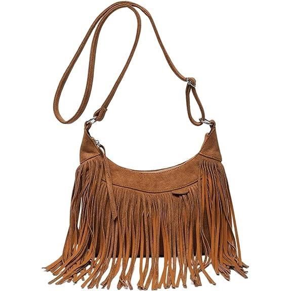 Femmes épaule sac à main gland sac à main frange rétro Style