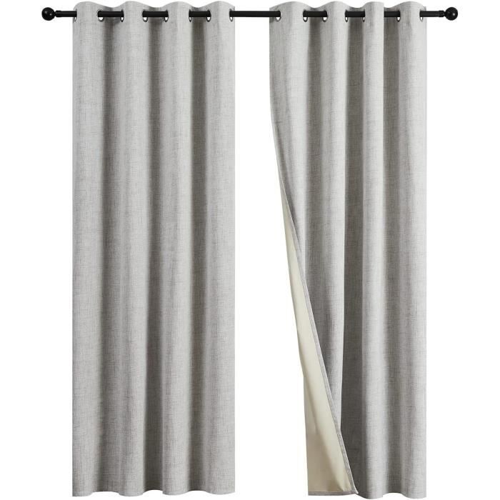 Lot De 2 Rideaux En Laine Restoration Hardware – Chevrons Naturels, 50x84, Doublés, Neufs