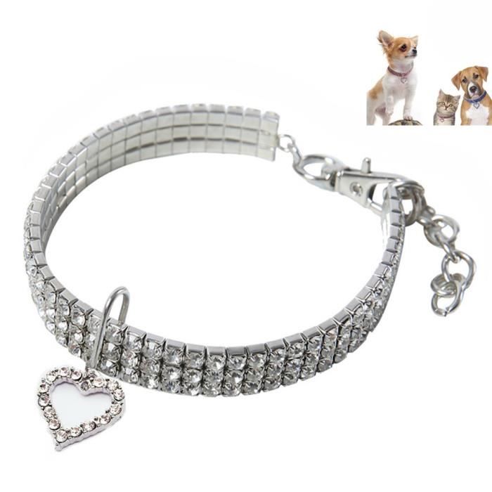 Collier Blanc S De Chat Strass Animal En Forme De Coeur Collier De Chien Brillant Cdiscount Animalerie Collier Blanc S De Chat Strass Animal En Forme De Coeur Collier De Chien Brillant Cdiscount Animalerie