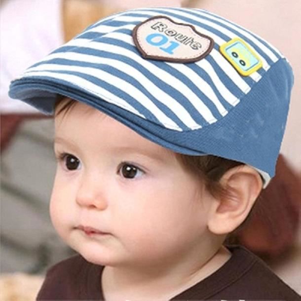 Nourrisson Bebe Garcon Stripes Fille Casquette De Baseball D Ete Peaked Beret Po1598 Cdiscount Pret A Porter