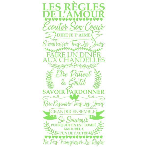 Sticker Citation Texte Les Regles De L Amour Vintage 70x30 Cm Vert Citron Tex056 Achat Vente Stickers Cdiscount Sticker Citation Texte Les Regles De L Amour Vintage 70x30 Cm Vert Citron Tex056 Achat Vente Stickers Cdiscount