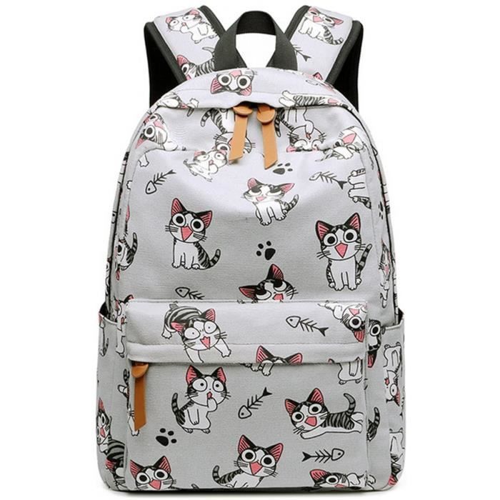 Sac a dos cartable fille Marque Modele Gris Pour enfant Dos