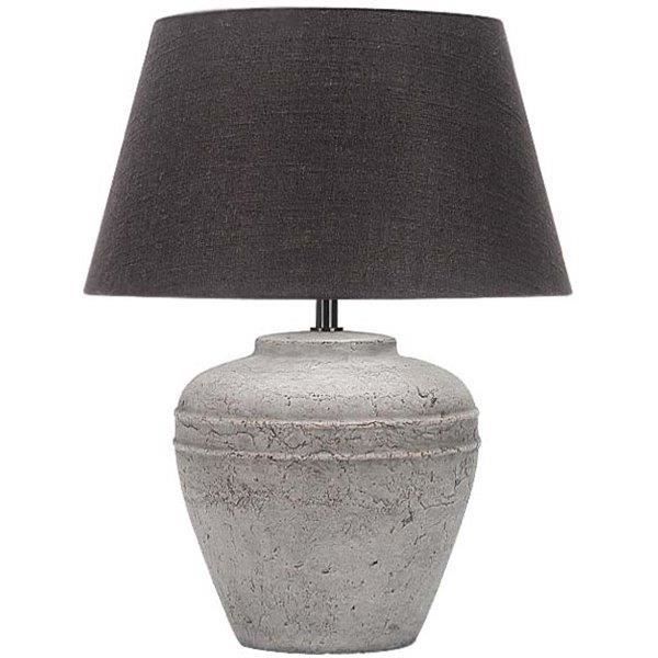 Grande Lampe à poser en céramique gris anthracite Éclairage LED