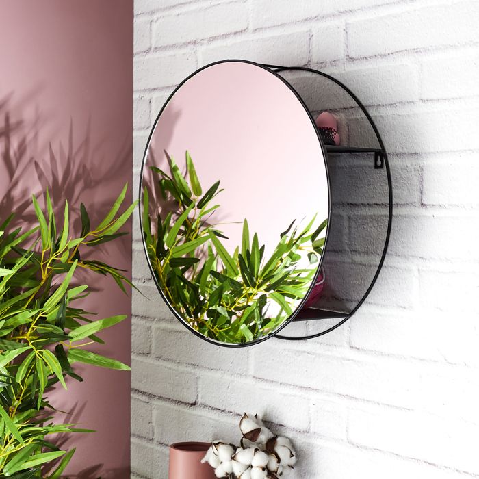 Miroir - HOME DECO FACTORY - Filaire Etagere - Tendance - Noir