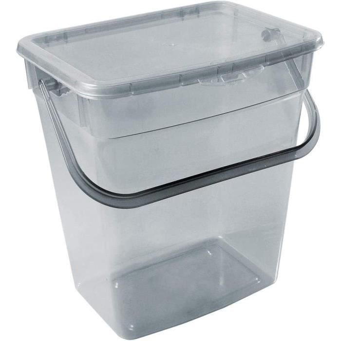 Boîte à Lessive Novaliv 7L Transparente - Avec Cuillère Doseuse - Range Poudre Ou Produits Ménagers