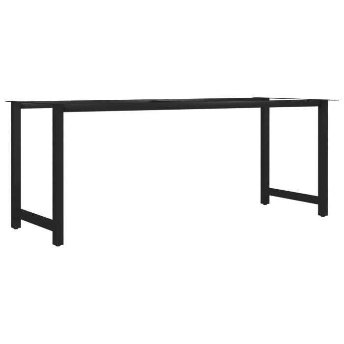table de salle à manger durable - style simple - 200x80x72 cm - pied en h - marque 9625•fly