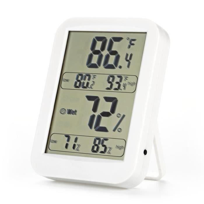 Thermomètre Hygromètre Électronique 10-99Rh Avec Support Station Météo Compteur D'Humidité De La