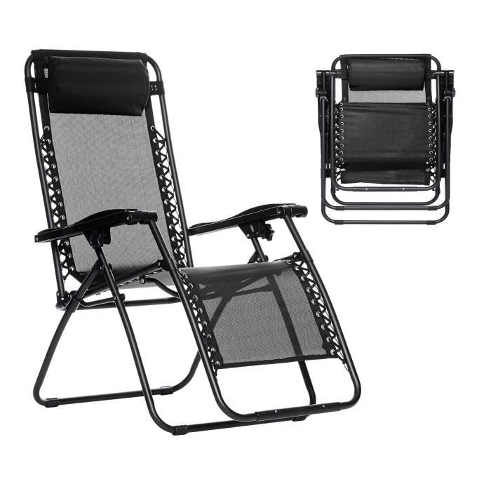 Chaise De Camping Anth – 50x50x80 Cm, 130 Kg Max, Porte-gobelet, Sac De Transport, Lot De 2, Noir