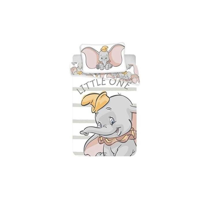 Dumbo Disney Parure De Lit Bebe Housse De Couette Coton Beige Cdiscount Pret A Porter
