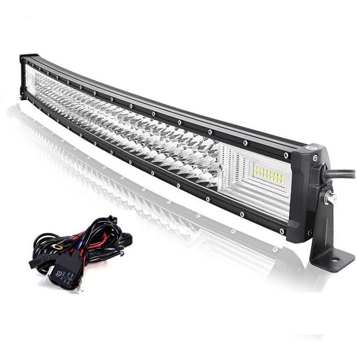 Courbe 42 540W Barre de led 7D Offroad Phare 3 rangées de leds Rampe de  travail 4x4 Light BarJeep Quad véhicules - Cdiscount Auto