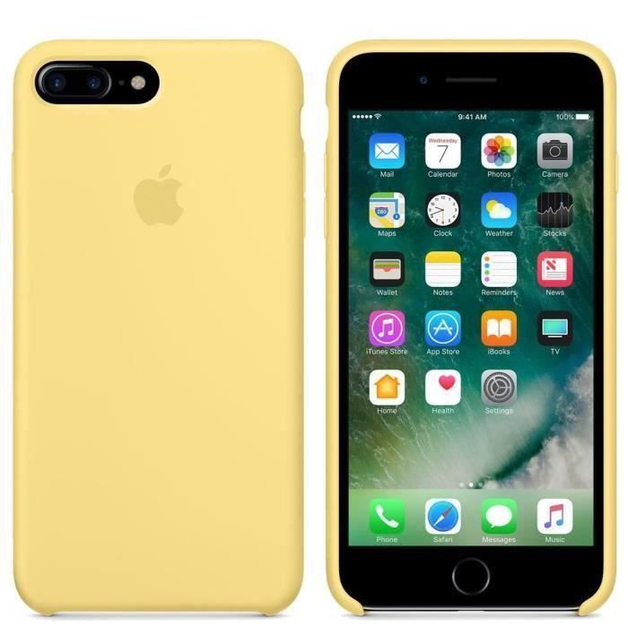 Apple Coque en silicone iPhone 7Plus 8Plus 5.5 Jaune