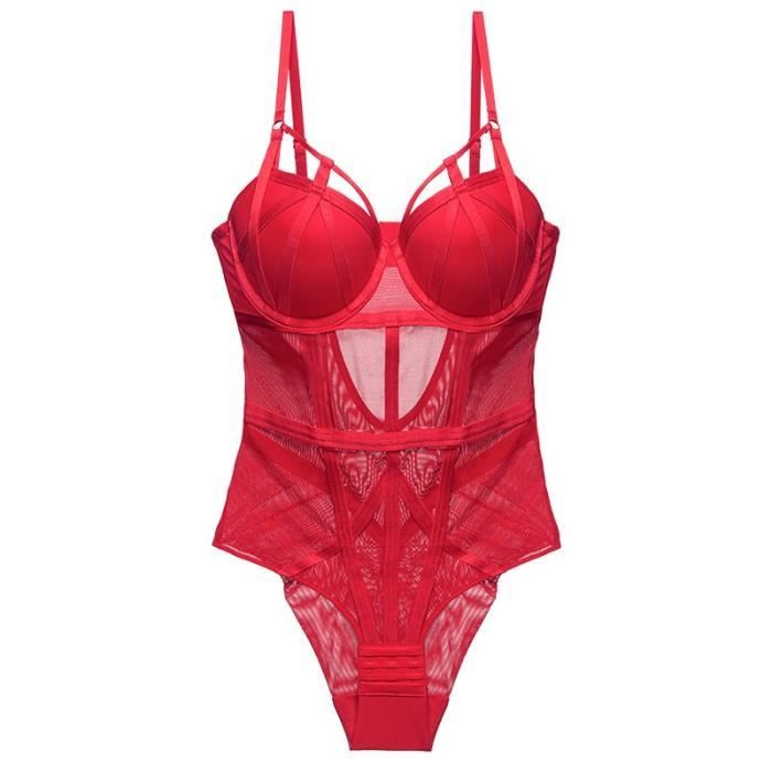 Body Dentelle Avidlove - Lingerie Sexy Une Pièce - Entrejambe Ouvert - Taille S à XXL