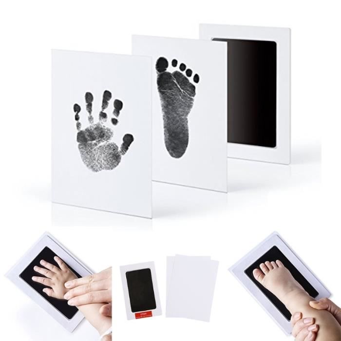 Kit Empreinte Bébé DIY Cadre Noir – Cadeau Naissance Photo™