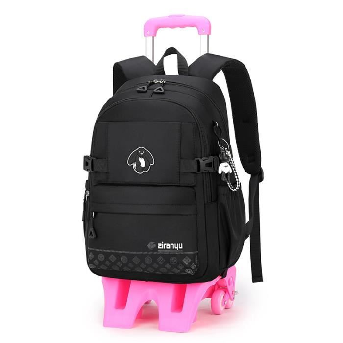 Sac à Dos Trolley École Enfant - Cartable Roulant Multifonction, Nylon Imperméable, Grande Capacité