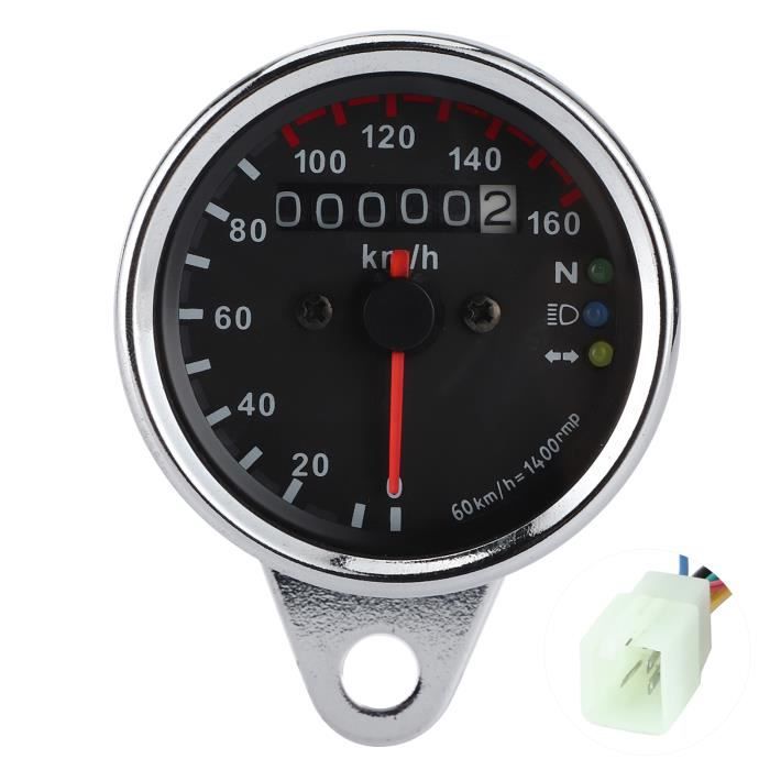 Compteur Kilométrique Mécanique Universel Moto – 0-140 Km/h, Étanche, 12V, Avec Veilleuse