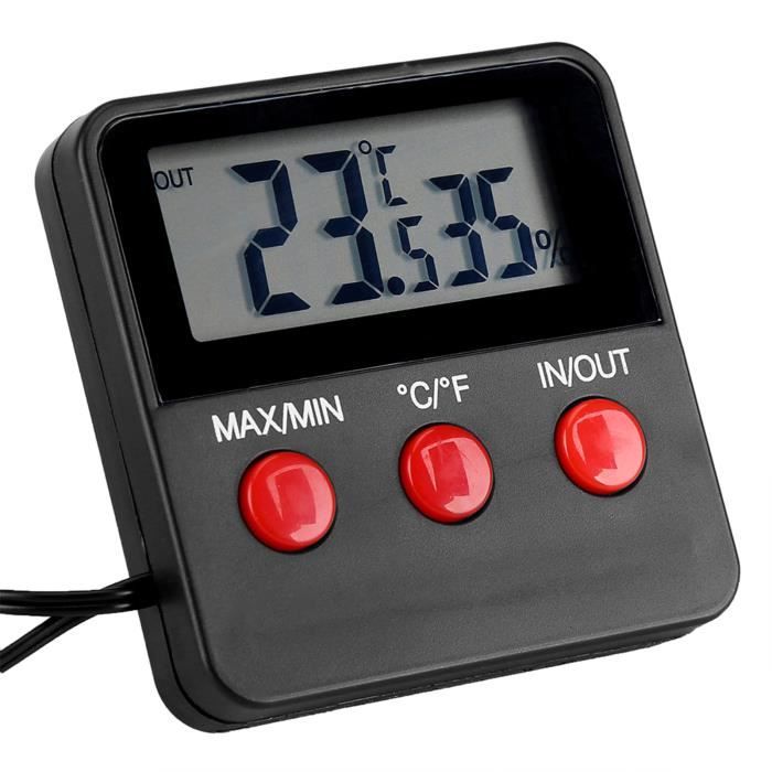 Meilleurs prix pour Duokon thermomètre pour incubateur d'oeufs Thermomètre LCD numérique Hygromètre Temp Humidity Monitor Meter pour Egg Incubator