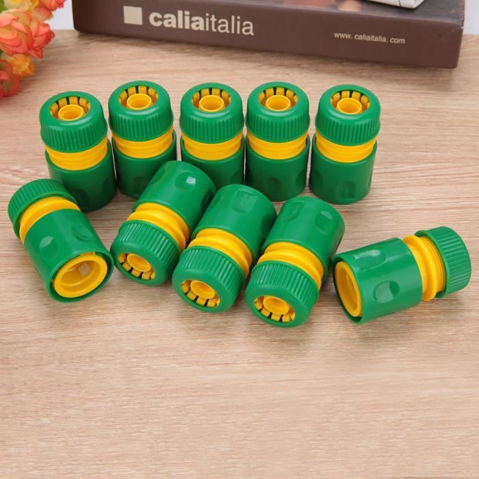 6 Raccords Tuyau Arrosage En Plastique ABS - 3 Connecteurs Rapides + 3 Adaptateurs Robinet - Installation Facile Sans Outil
