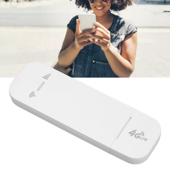 Modem Mobile WiFi Routeur WiFi USB 4G LTE - Modem Mobile Avec Slot SIM - Vitesse 150Mbps - Jusqu'à 10 Appareils Connectés Routeur 5g Carte Sim