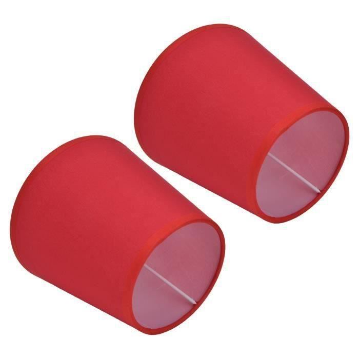 2 Abat-jour Style Européen E14 - Tissu Blanc, Pour Lampe De Table Et Lustre, 11,2x15,2x14cm - 8