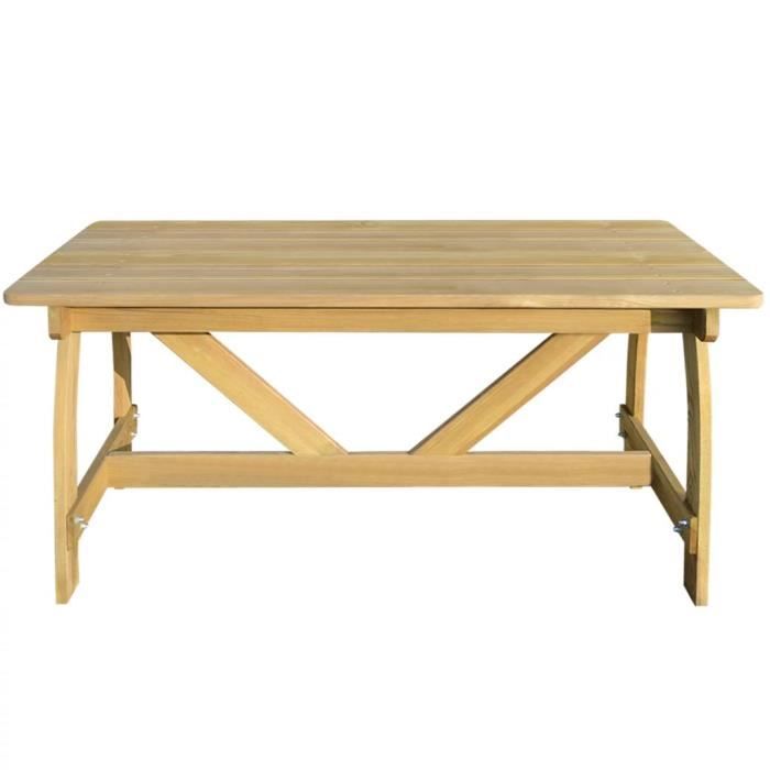 sib table de jardin bois de pin imprégné fsc