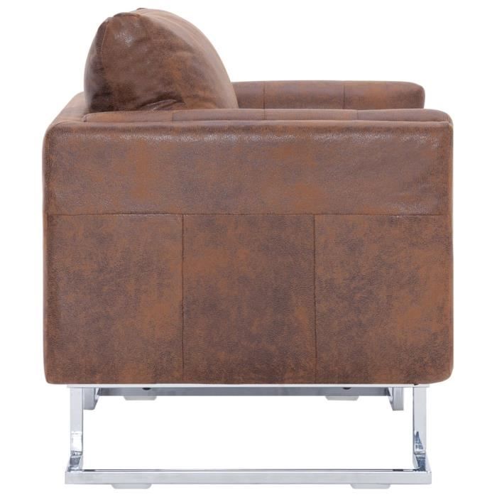 Canapé cuir + 2 fauteuils cuir - Ameublement