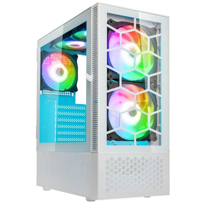 Boîtier PC – KOLINK – Observatory MX – E-ATX – 5 Ventilateurs ARGB – Blanc