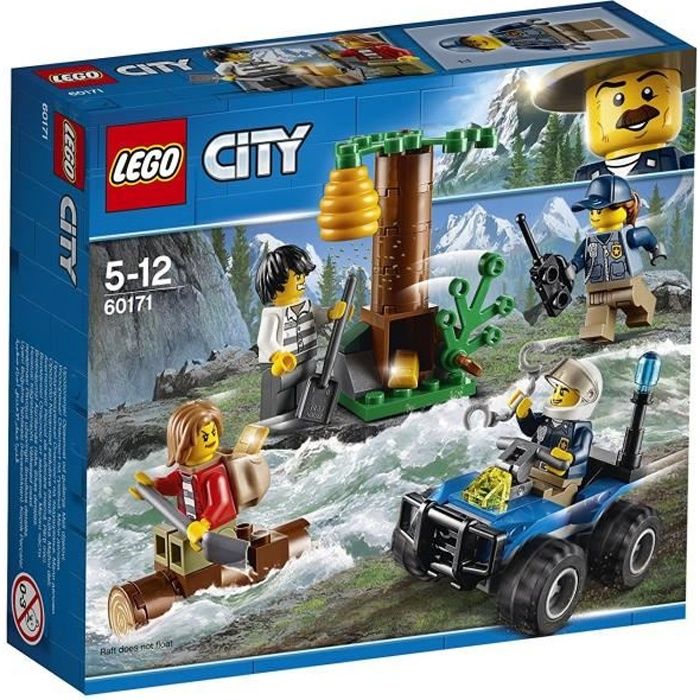 Jeu de Construction LEGO® City - Lévasion des bandits en montagne - 88 Pièces - Garçon - Enfant