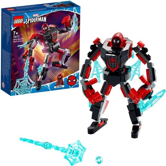 LEGO® Marvel Spider-Man 76171 L’armure robot de Miles Morales jeu de construction garçon ou fille 7 ans figurine super héros