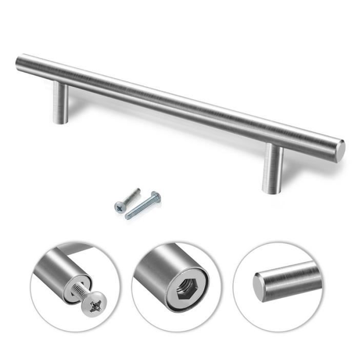 Sollbry 20 X Poignee De Meuble Cuisine Acier Brossé T- Bar