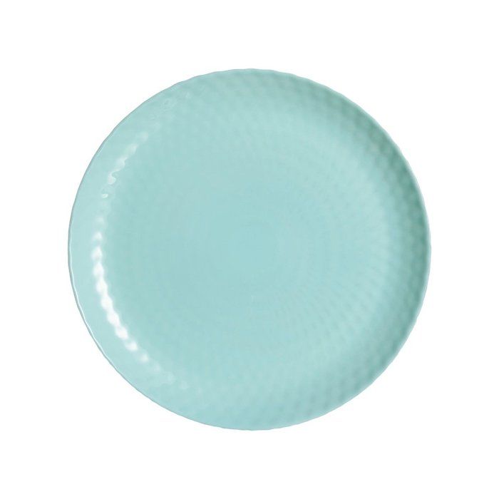 Assiette plate - LUMINARC - Pampille - 25 cm - Turquoise - Verre trempé fabriquée en France