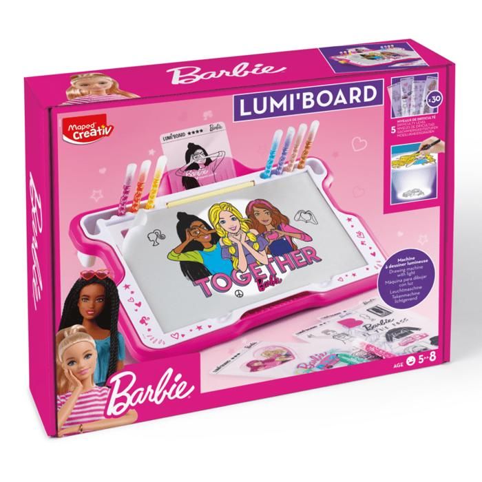 Maped Creativ - LumiBoard Barbie - Machine Lumineuse pour Apprendre à Dessiner - Dès 5 ans