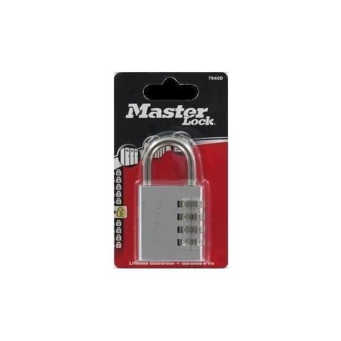 Master Lock Cadenas à combinaison Aluminium 40 mm 7640EURD