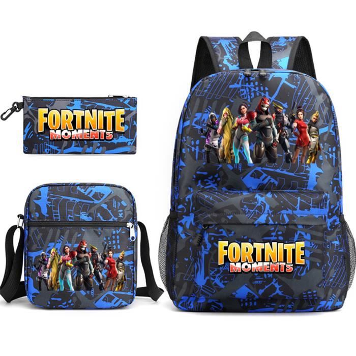 Sac a dos Panier repas Trousse ecole Cartable college Fortnite Sac dos Cartable ecole college scolaire enfant fille garcon primair Bleu Cdiscount Bagagerie Maroquinerie