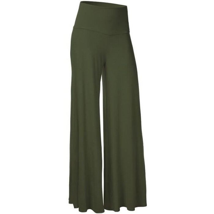 Pantalon large taille elastique hotsell