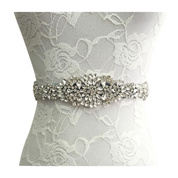 Diamante Bridal Trim Ceinture Robe de mariée ceinture strass Trim applique pour mariée