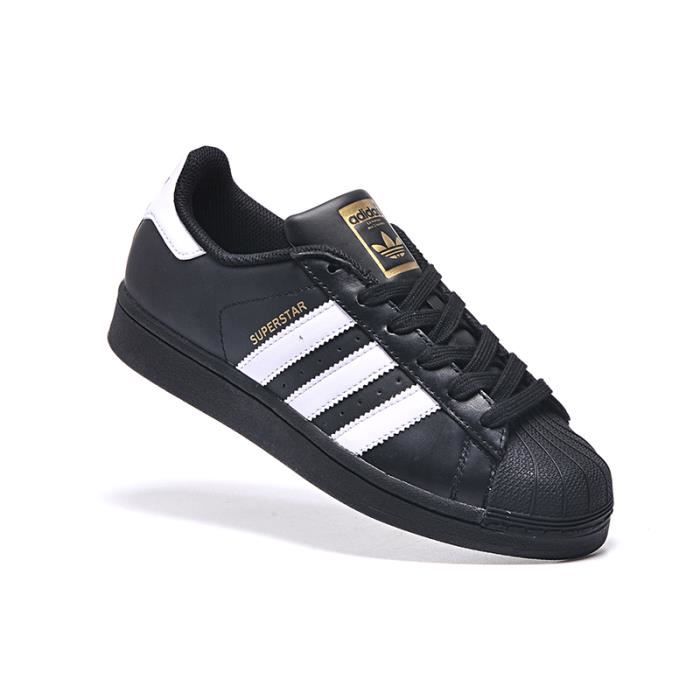 adidas superstar noir blanche et or