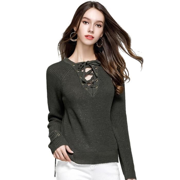 sous pull col v femme