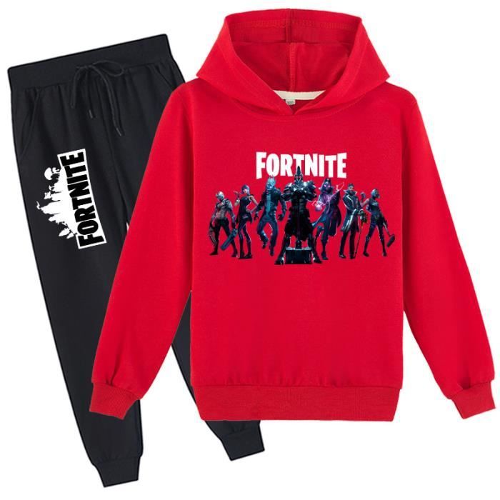 Fortnite Enfants Sweatshirt et Pantalon Jogging Rouge Cdiscount Pret a Porter