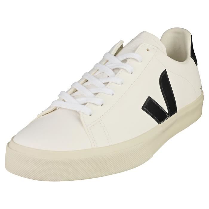 Veja Baskets En Cuir Blanc / Noir Pour Hommes