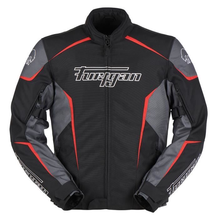 Veste moto Furygan Yori - noir/gris/rouge - M