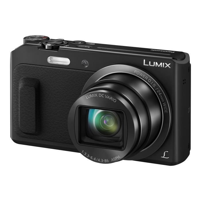 PANASONIC  Lumix DMC-TZ57 - Appareil photo num&eacute;rique - compact - 16.0 MP - 1080p - 20x zoom optique - Wi-Fi - noir 